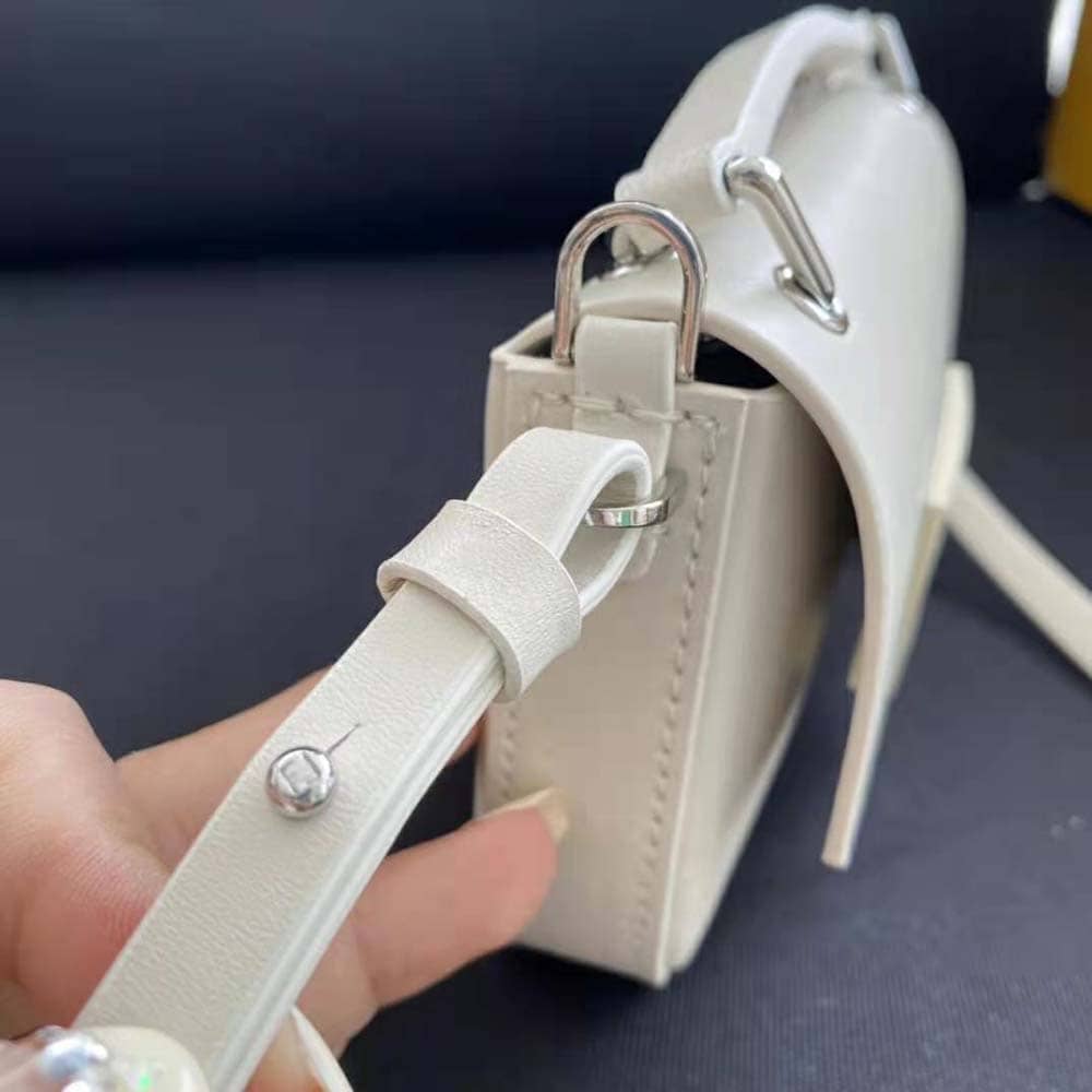 TÚI Fendi Women Baguette Phone Pouch White Patent Leather Pouch