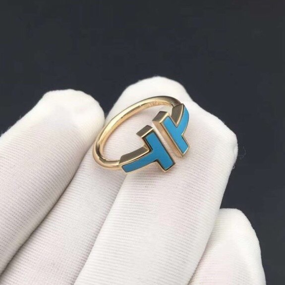 NHẪN TIFFANY & Co WIRE TURQUOISE RING YELLOW GOLD 18K