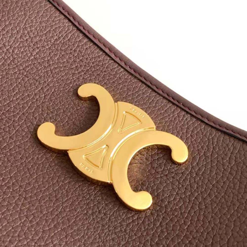 TÚI Celine Women Medium Newspaper Bag in Supple Calfskin-Maroon