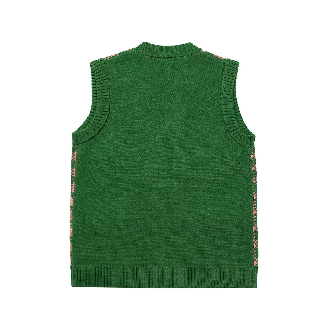 ÁO GUCCI Gile Cashmere Green and Pink