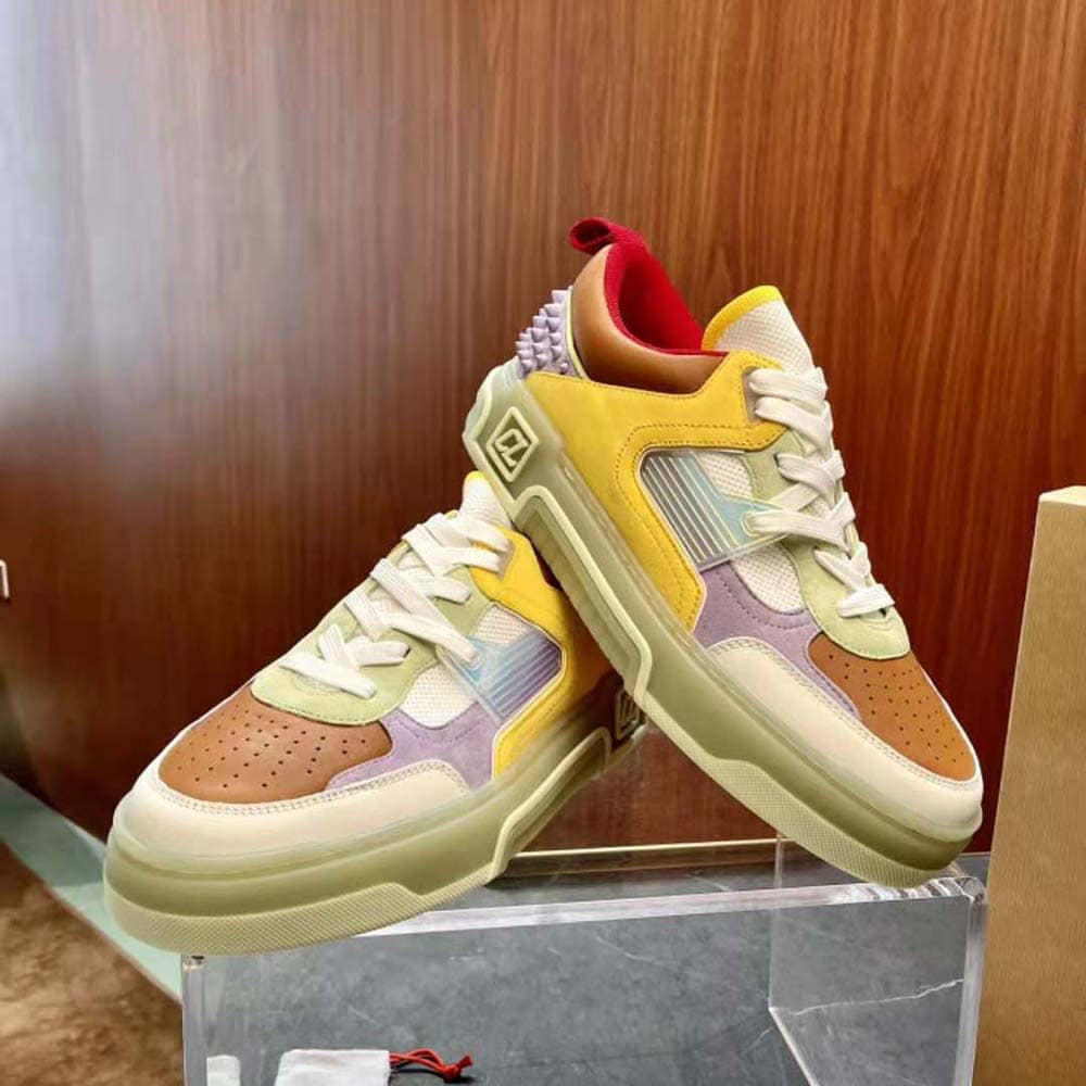 GIÀY CHRISTIAN LOUBOUTIN Unisex Astroloubi in Calf leather-Green TOP QUALITY SHOES AAA