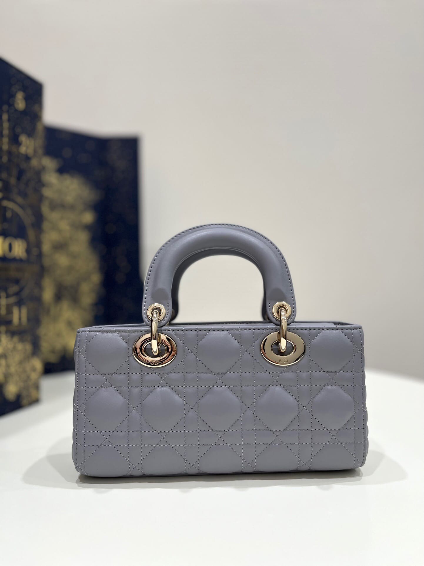 TÚI CHRISTIAN DIOR Lady D-Joy Bag Bright Elephant Cannage Lambskin