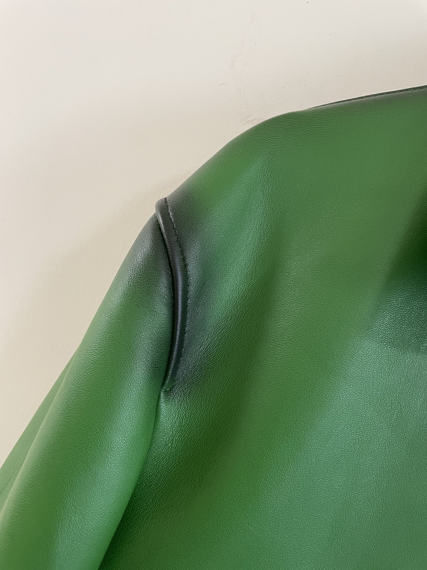 ÁO BERLUTI LEATHER JACKET GREEN