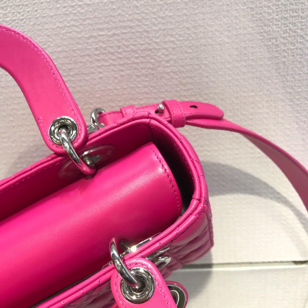 TÚI CHRISTIAN DIOR Lady Dior Bag Pink Cannage Lambskin Top Quality