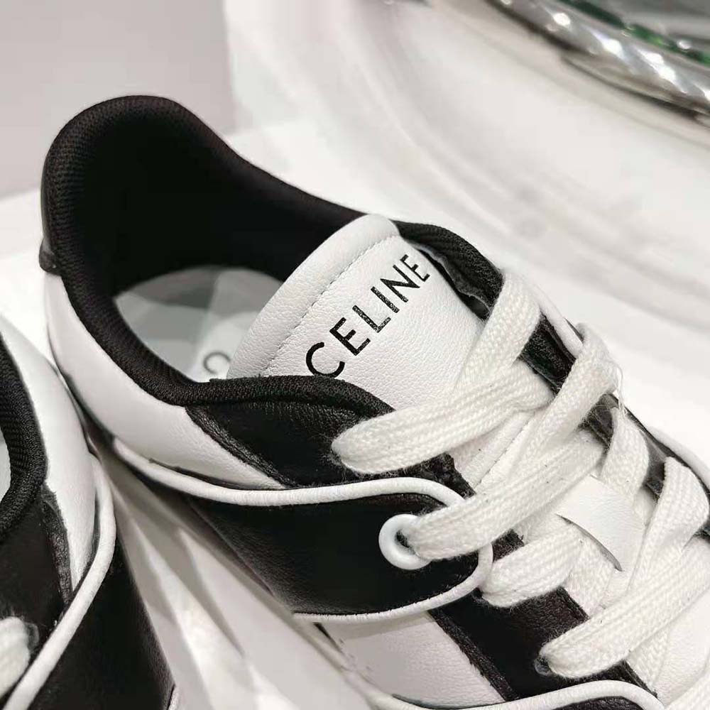 GIÀY CELINE Trainer Low Lace-up Sneaker in Calfskin-Black