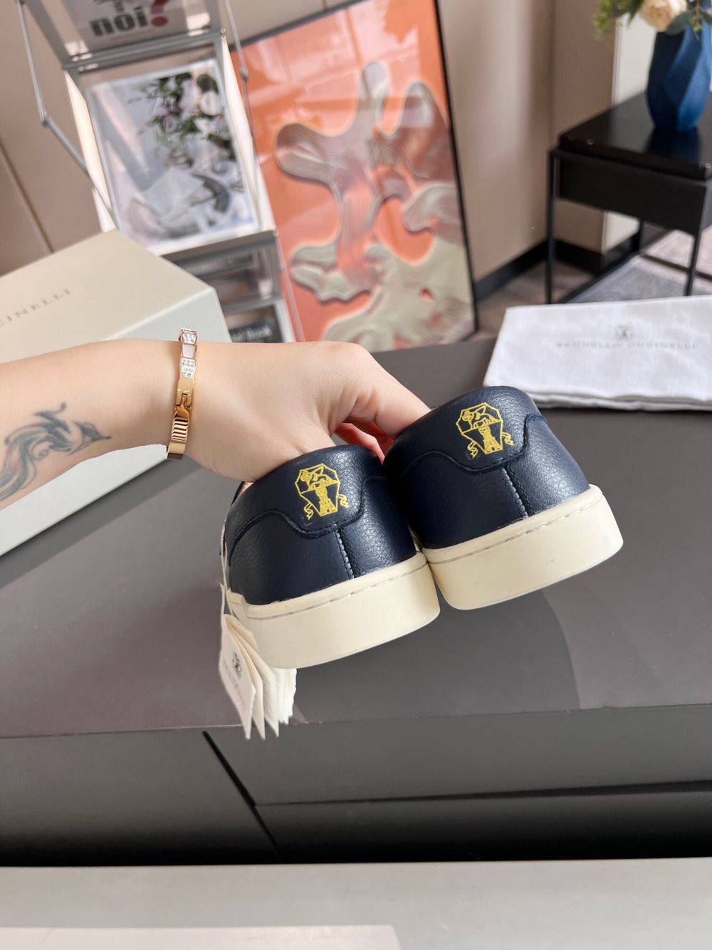 GIÀY BRUNELLO CUCINELLI Leather Black loafer shoes