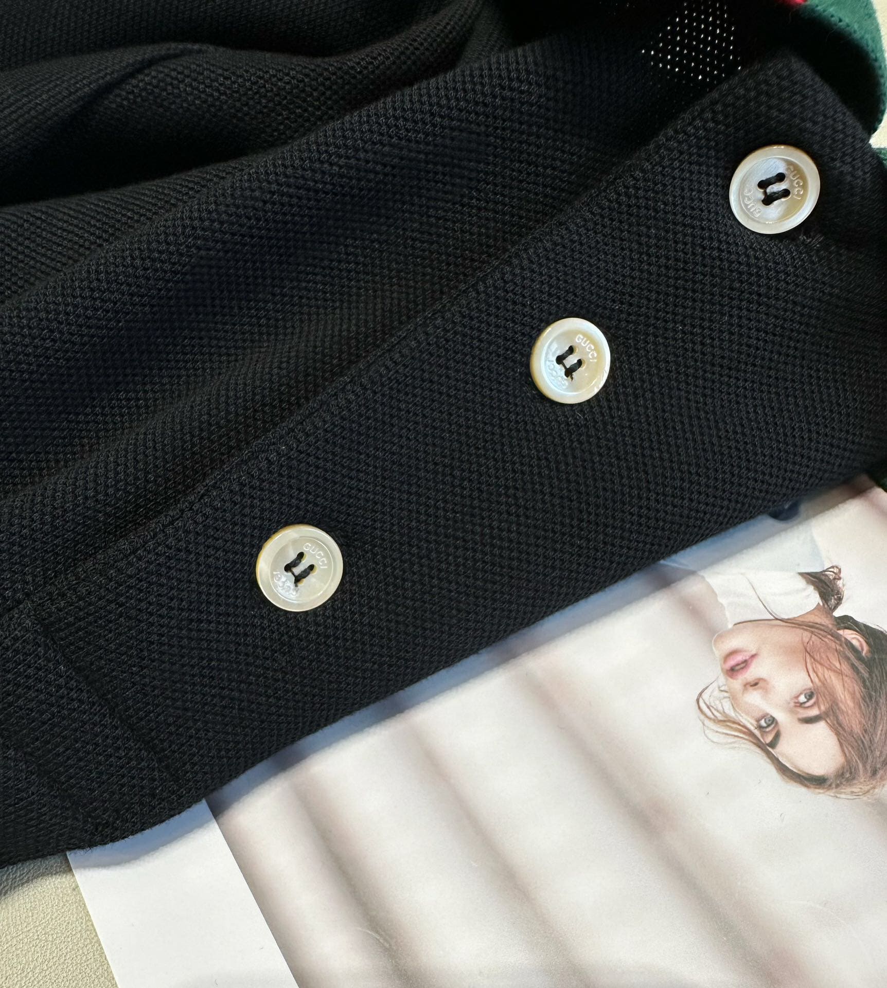 ÁO GUCCI GG POLO SHIRT MÀU ĐEN UNISEX