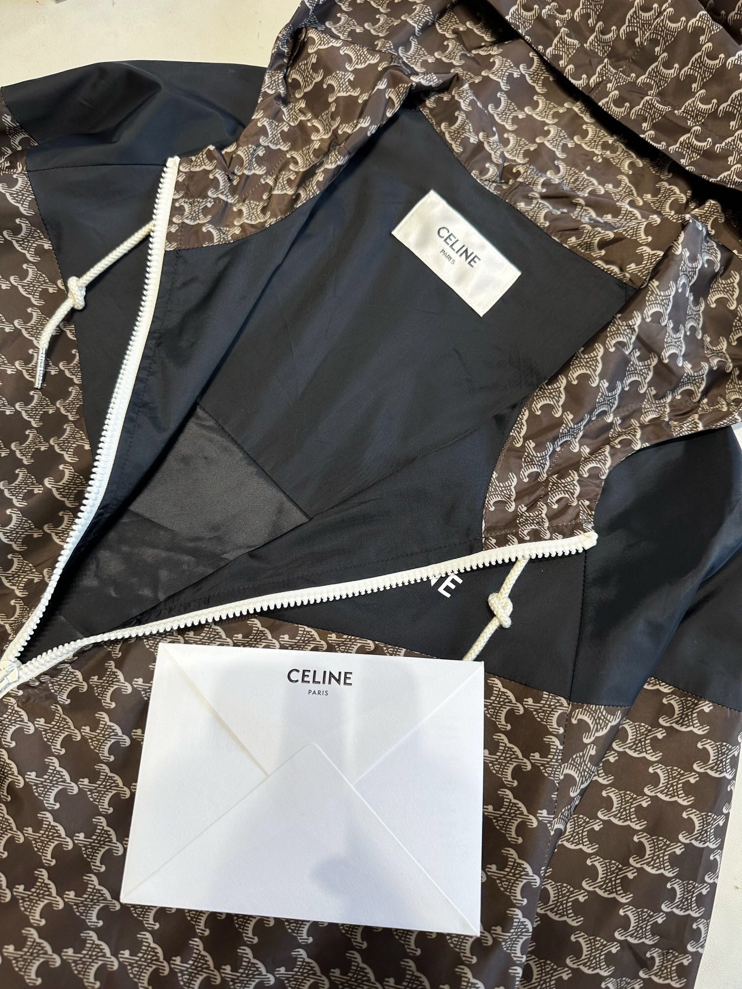 ÁO CELINE LOGO NYLON JACKET
