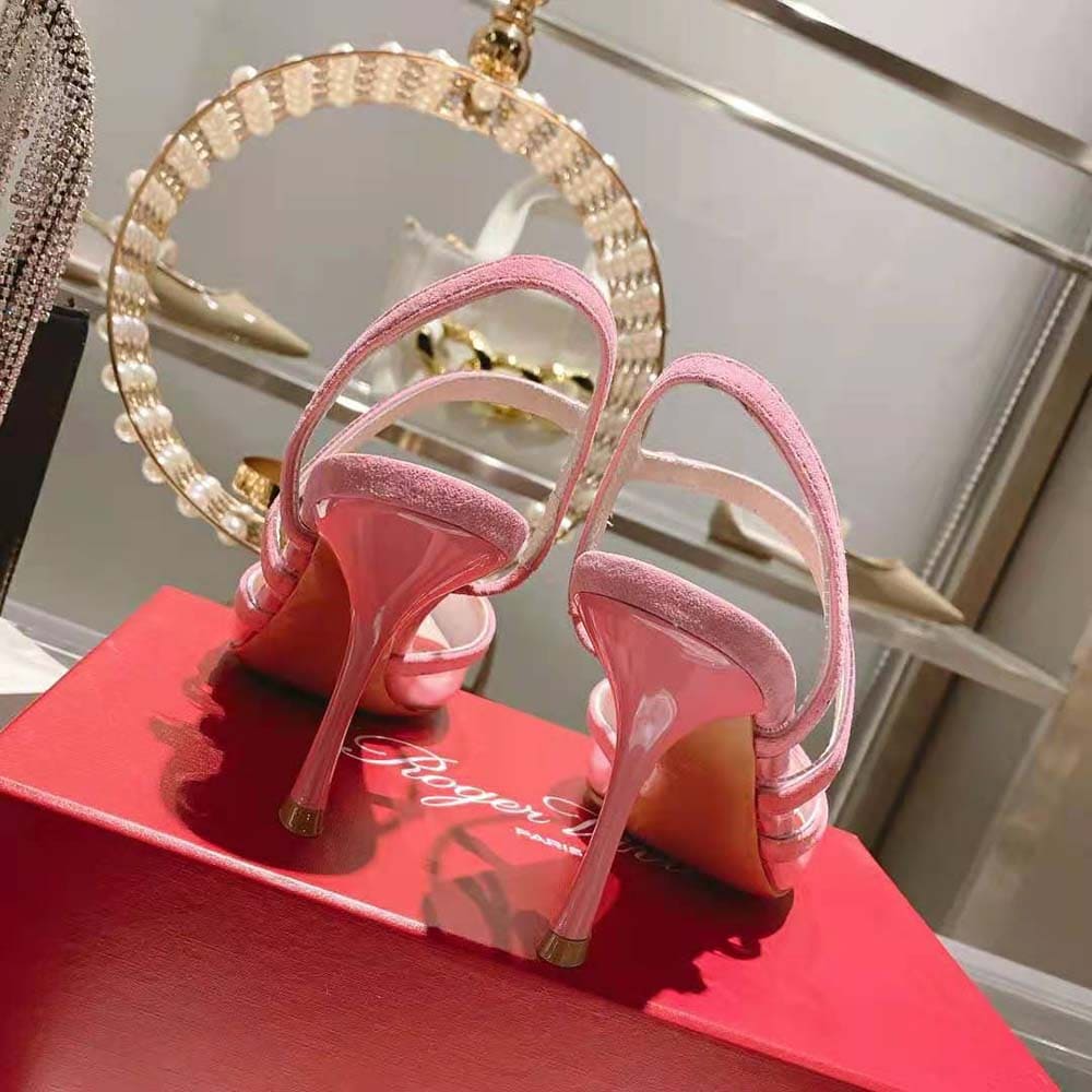 GIÀY Roger Vivier Women I Love Vivier Slingback Pumps in PVC-Pink
