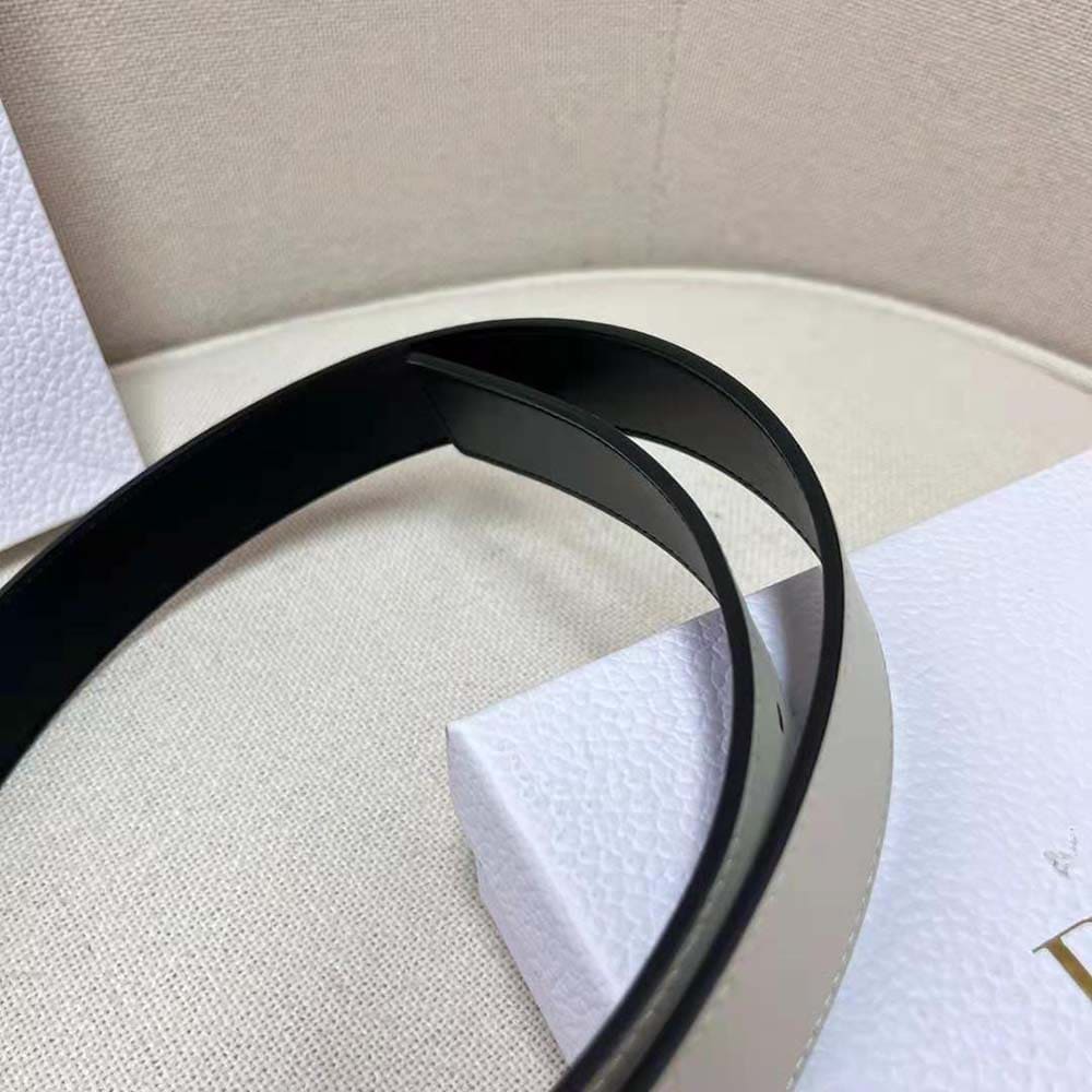 DÂY LƯNG Dior Women D-Fence Reversible Belt Cognac-Color and Black Smooth Calfskin 30 MM
