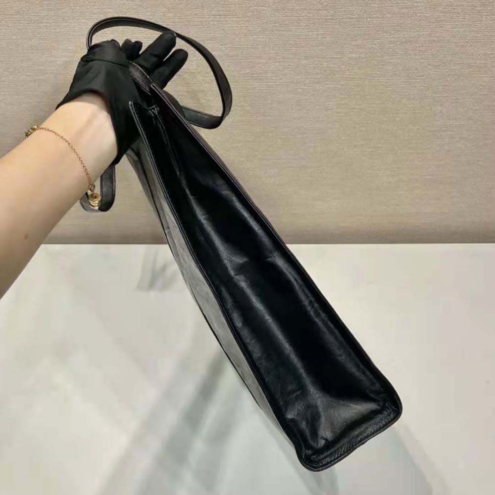 TÚI Prada Women Small Antique Nappa Leather Tote-Black