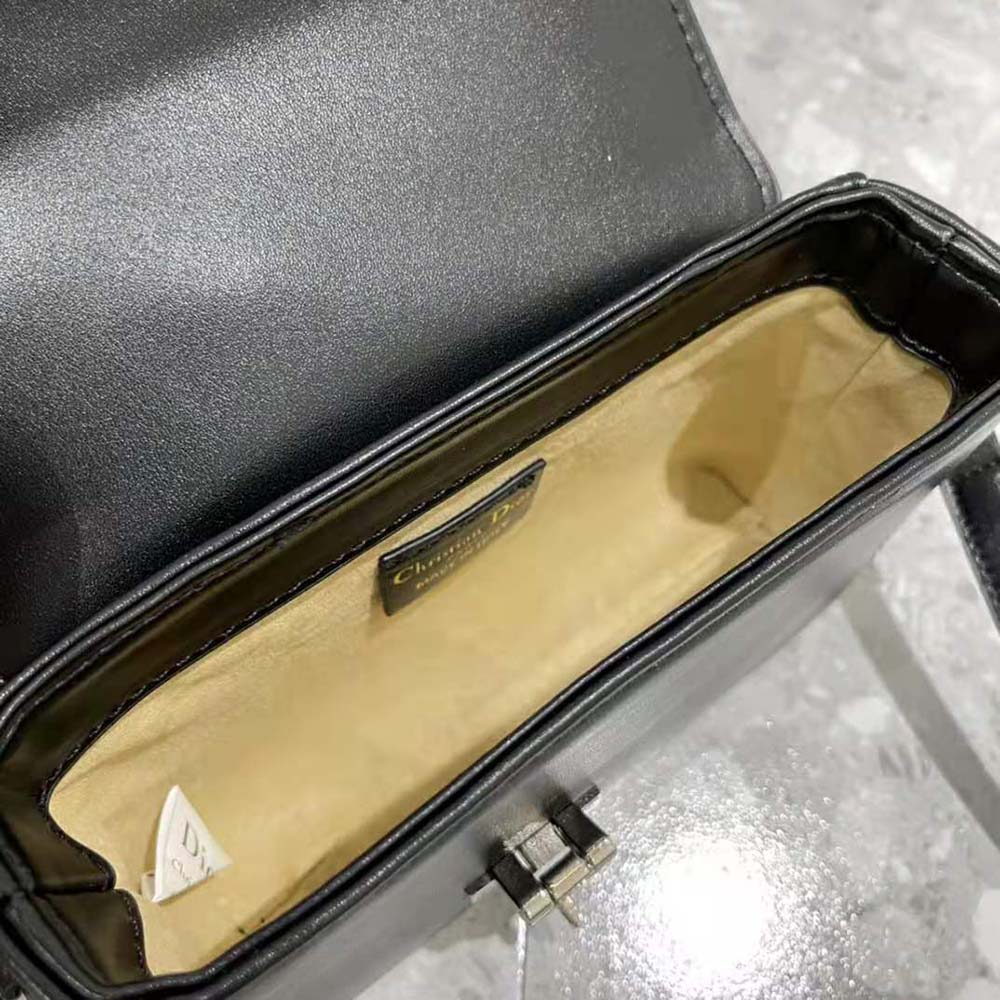 TÚI DIOR Messenger Pouch Black Smooth Calfskin