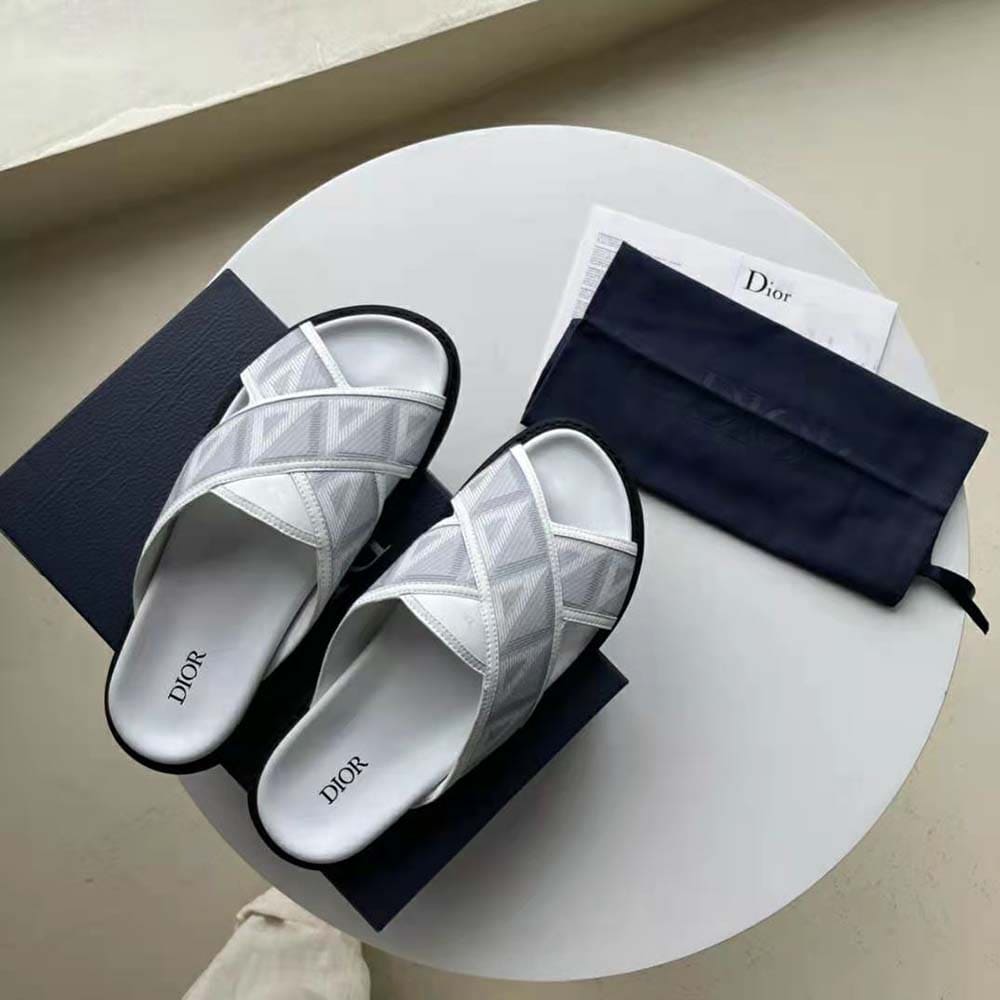 DÉP SANDAL DIOR Aqua Sandal Dior Grey CD Diamond Canvas