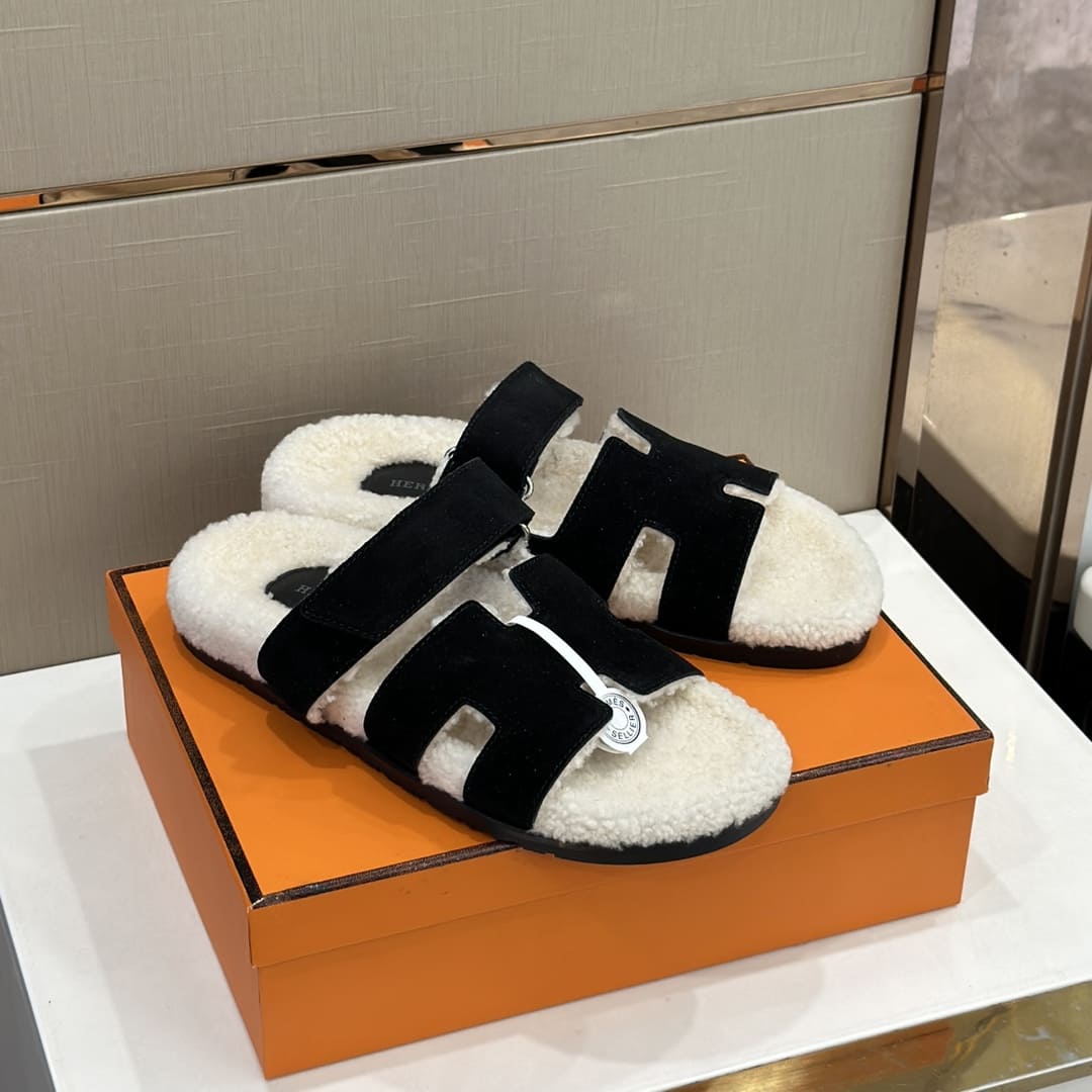 DÉP HERMES CHYPRE FUR SANDAL AAA