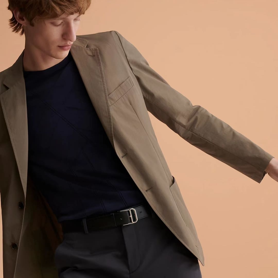 DÂY LƯNG HERMES Togo Black leather