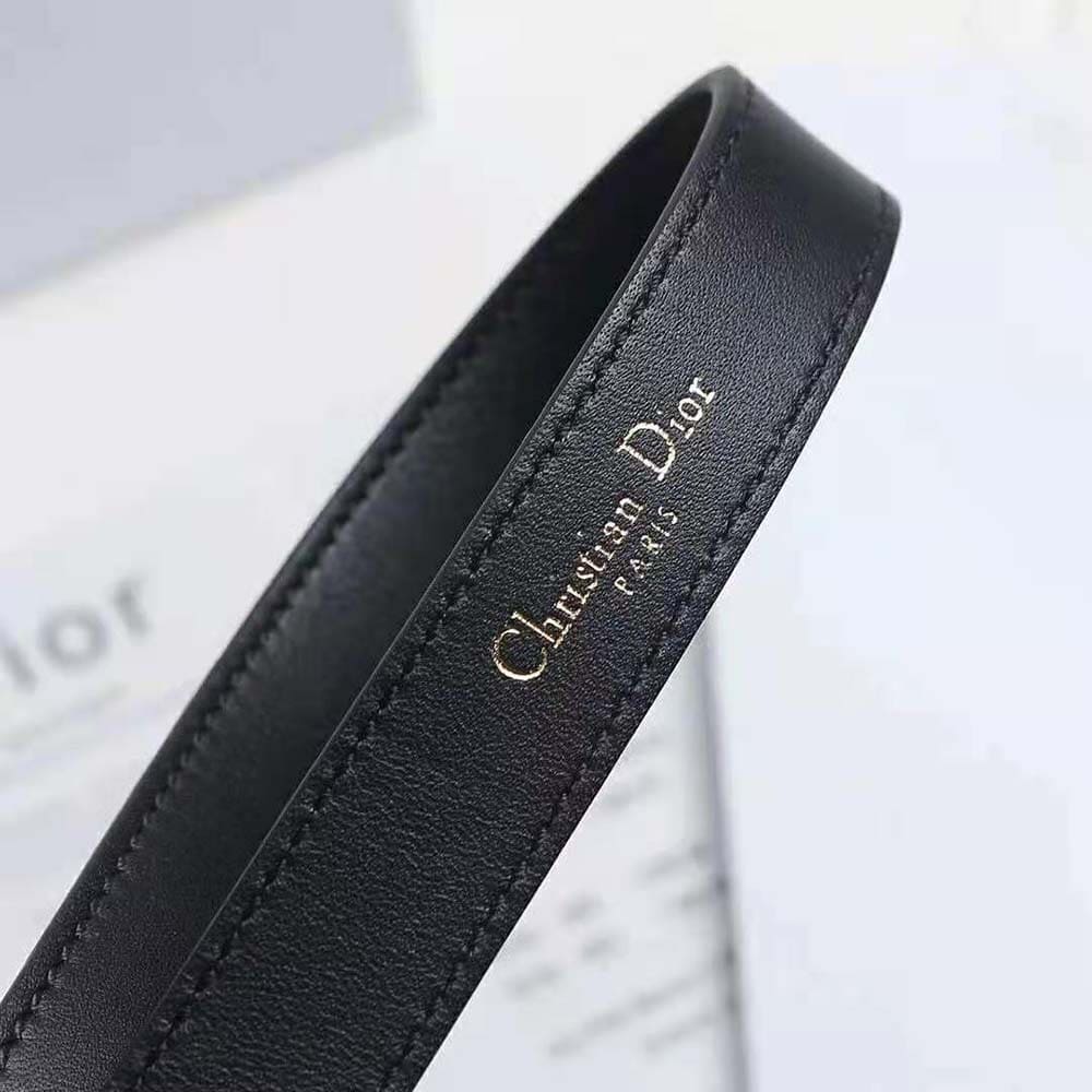 DÂY LƯNG Dior Women D-Fence Belt Black Smooth Calfskin 30 MM