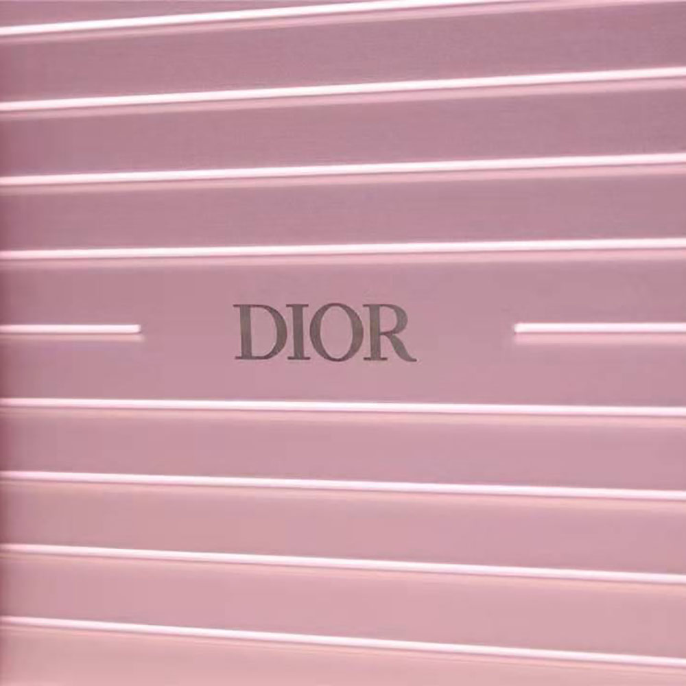TÚI DIOR RIMOWA Personal Clutch Aluminum and Grained Calfskin-Pink