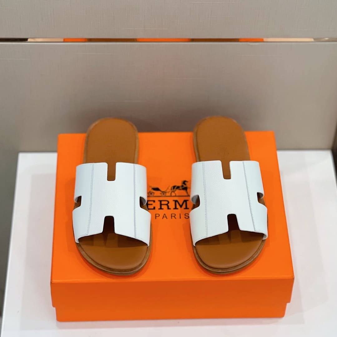 DÉP HERMES IZMIR WHITE H SANDAL AAA