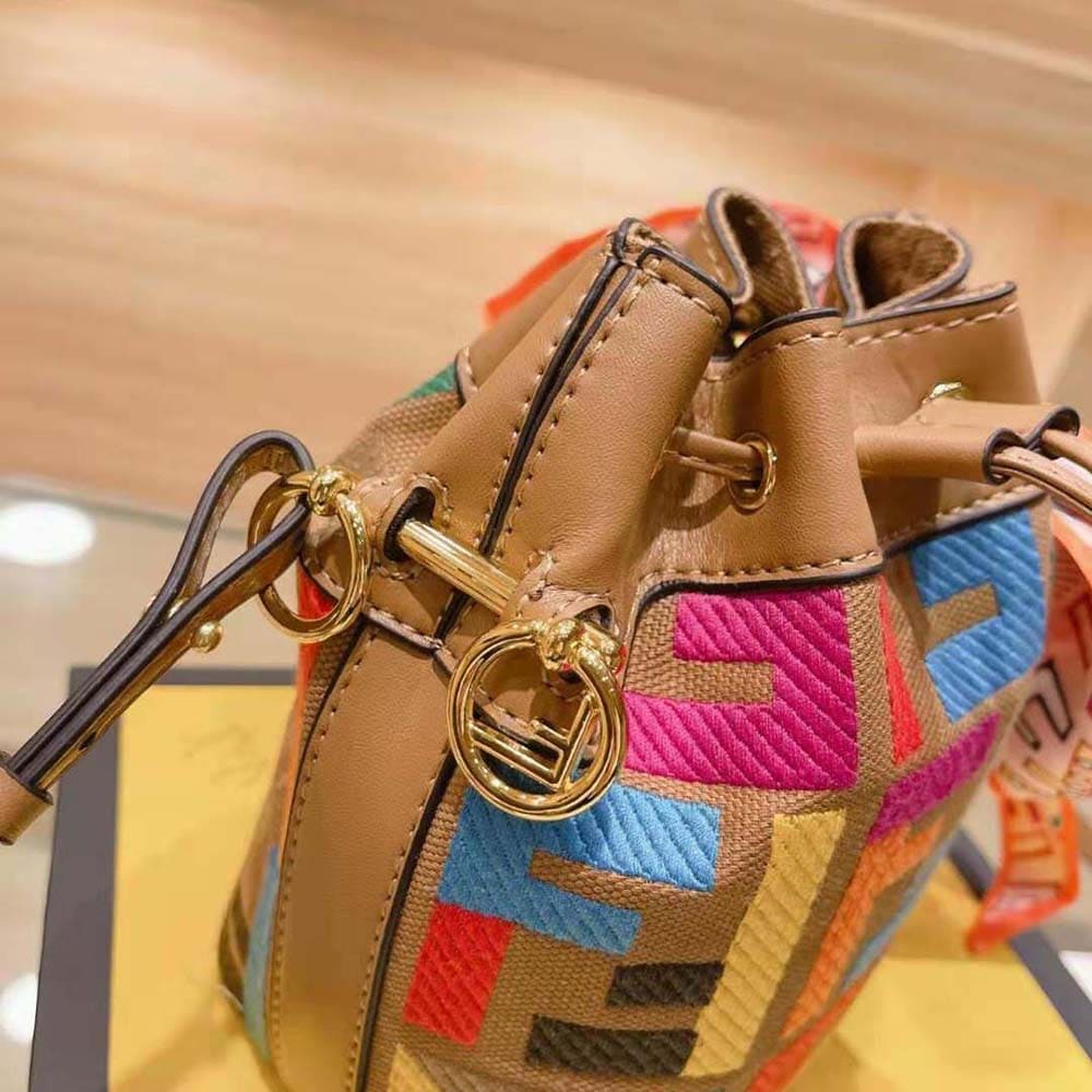 TÚI Fendi Women Mon Tresor Multicolor FF Canvas Mini-Bag