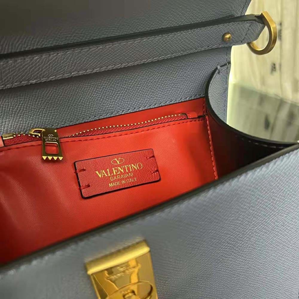 TÚI Valentino Women Small Vsling Grainy Calfskin Handbag-Blue