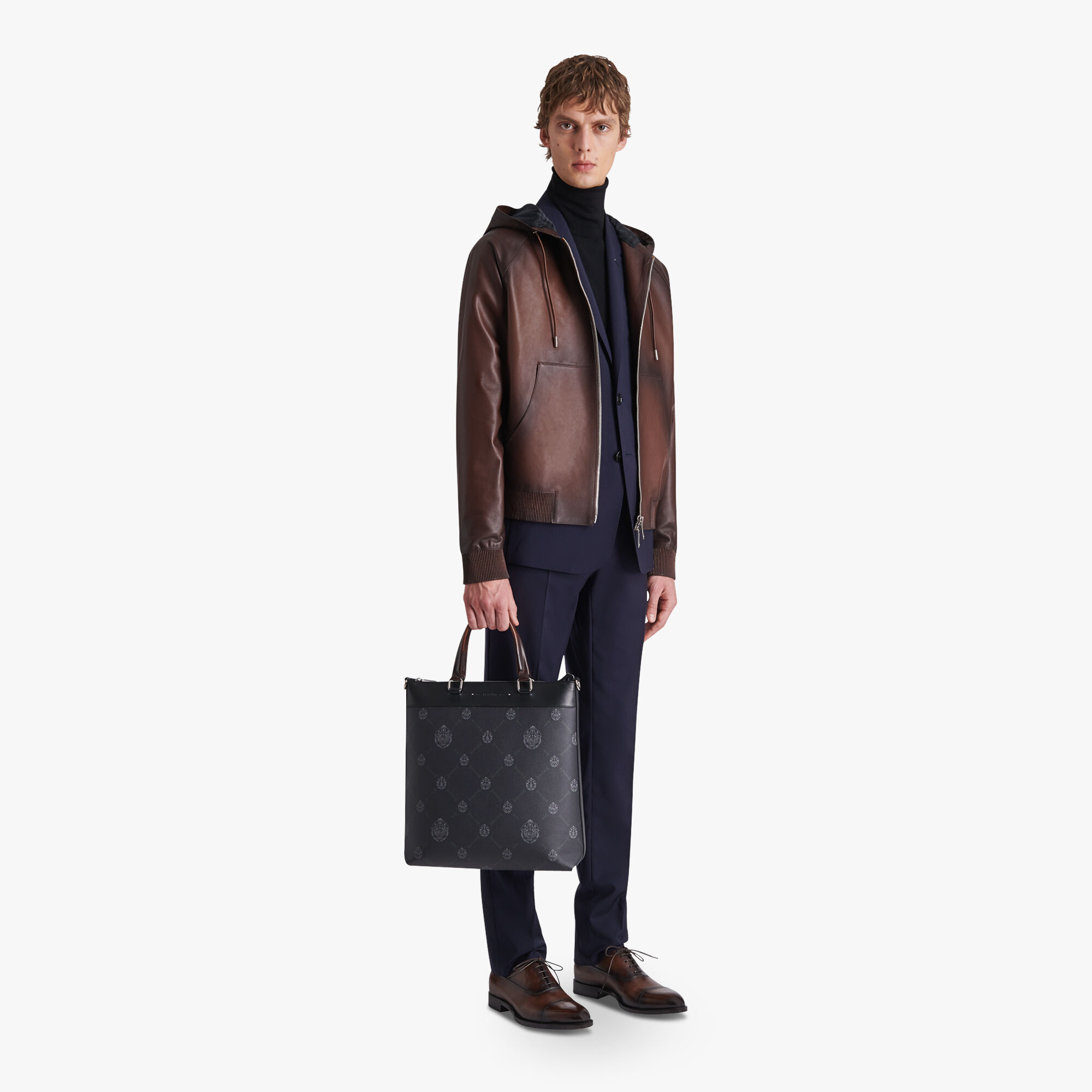 ÁO BERLUTI EBANO leather jacket SS2021