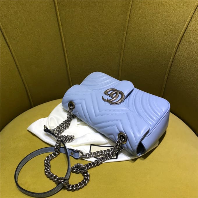TÚI Gucci GG marmont small shoulder bag blue Top Quality