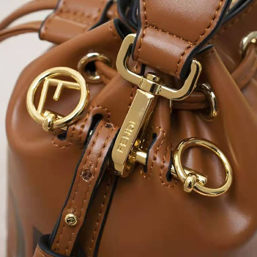 TÚI Fendi Women Mon Tresor Leather Mini Bag-Brown