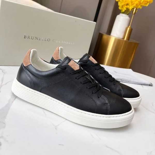 GIÀY BRUNELLO CUCINELLI Leather Black Sneaker shoes