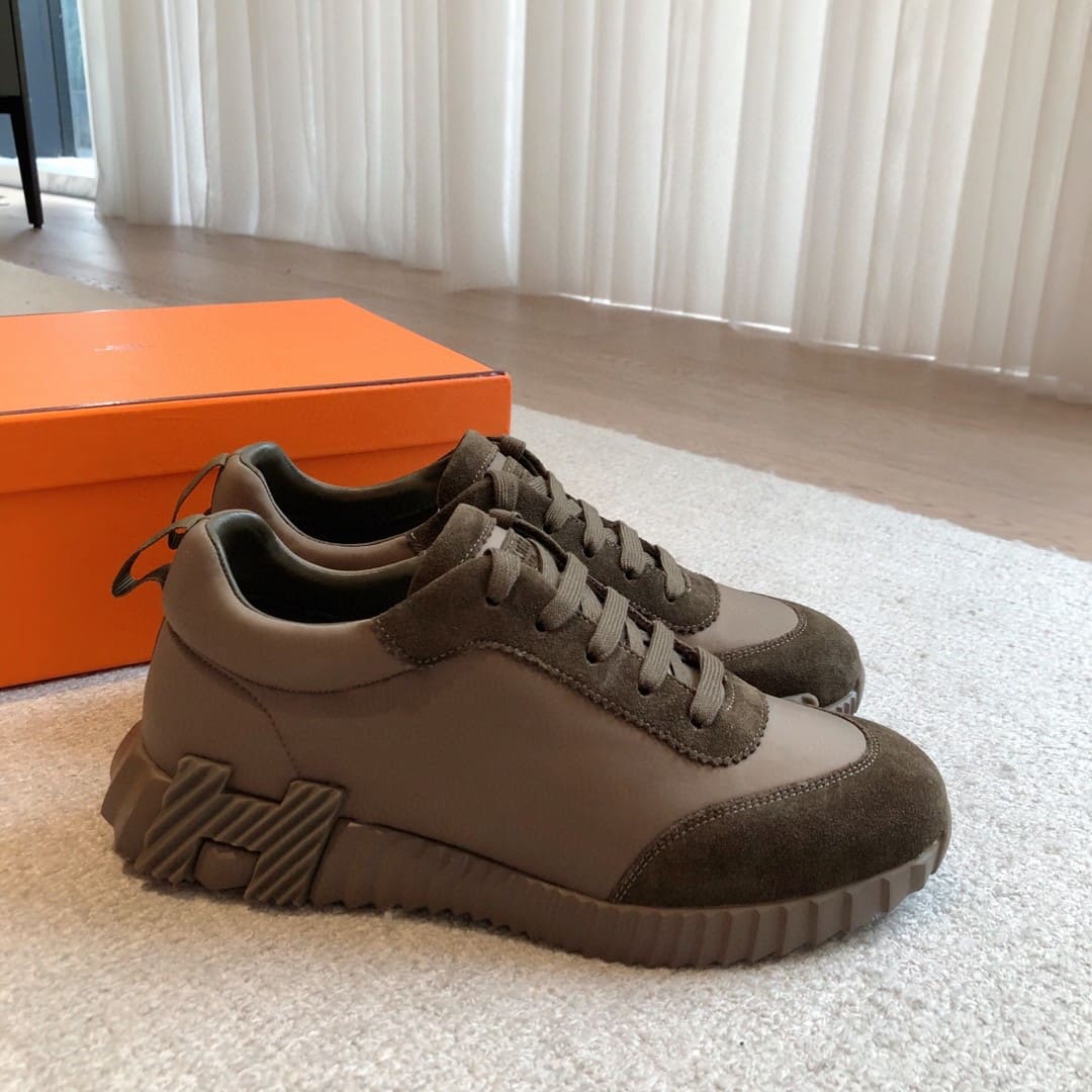 GIÀY HERMES BOUNCING SNEAKER LOW SPORTS DARK CAFE