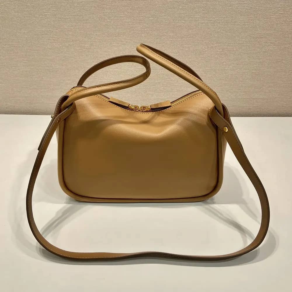 TÚI PRADA Women Leather Brown Handbag