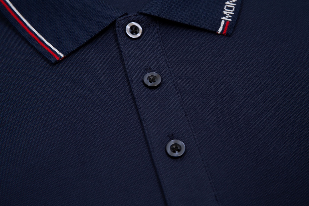ÁO MONCLER Collar Logo Polo-Shirt