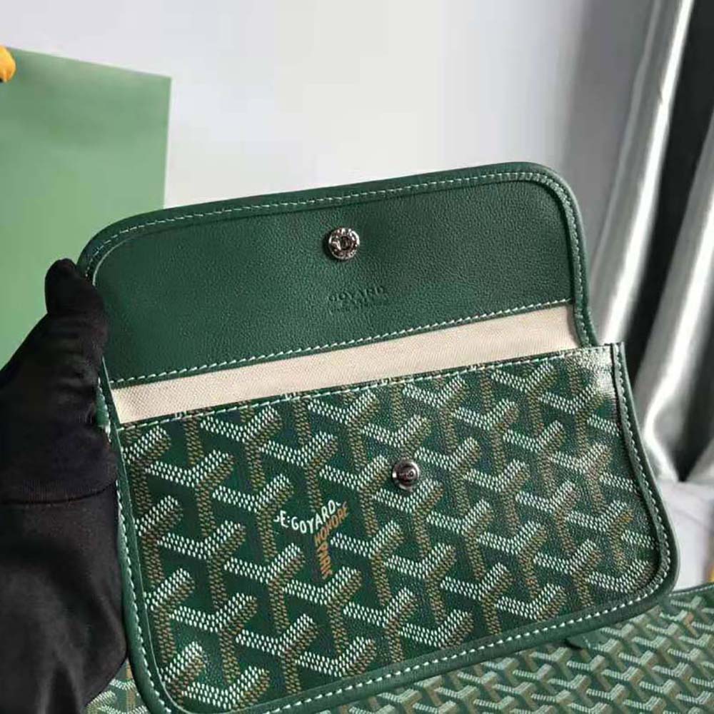 TÚI Goyard Women Sac Saint Louis GM in Goyardine Canvas & Chevroches Calfskin-Green
