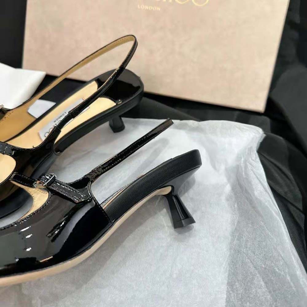 GIÀY Jimmy Choo Women Didi 45 Black Patent Leather Pointed Pumps