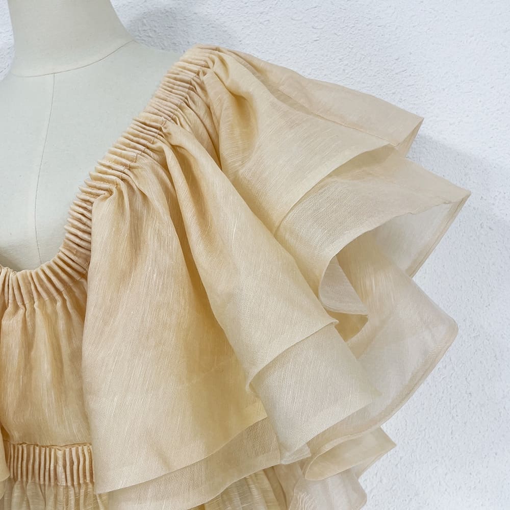 VÁY ZIMMERMANN Vintage Flower Short Sleeve Long Dress High Classy