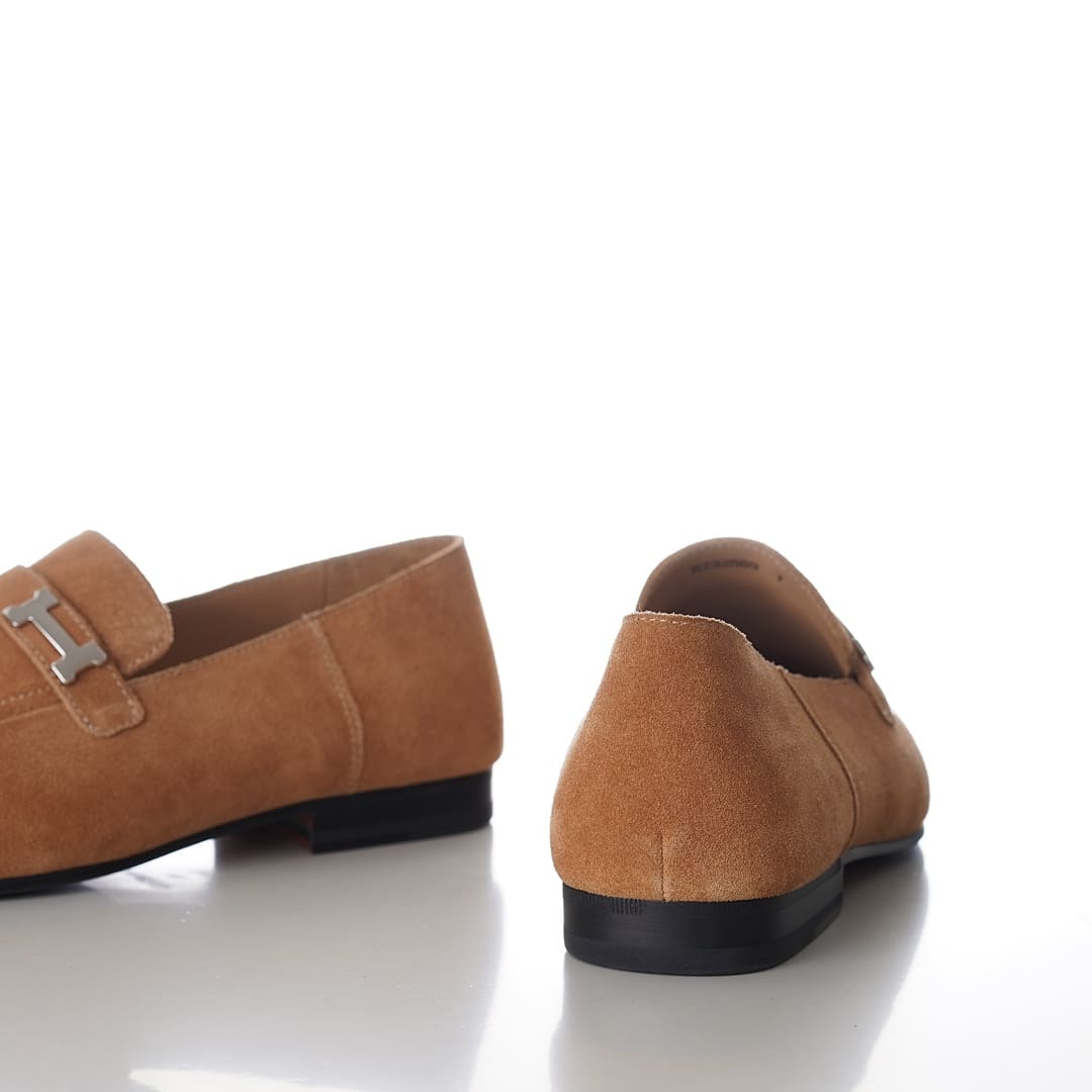 GIÀY HERMES GIOVANNI LOAFER SUEDE BROWN AAA