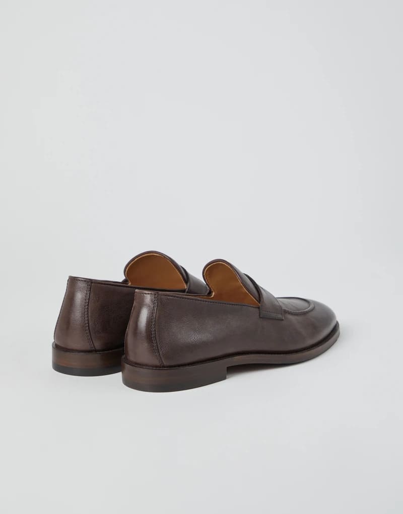 GIÀY BRUNELLO CUCINELLI LOAFER CALFSKIN SHOES AAA DA BÊ HẢO HẠNG