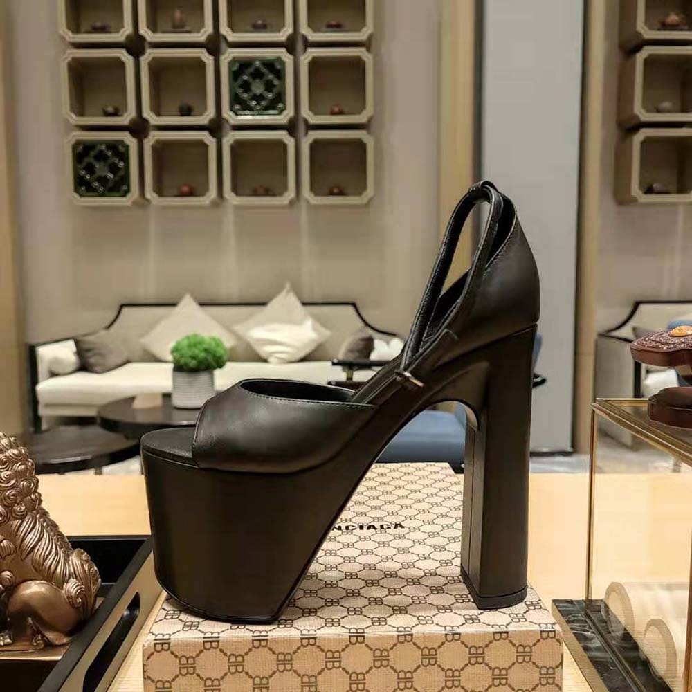 GIÀY Balenciaga Women Camden 160mm Sandal in Black
