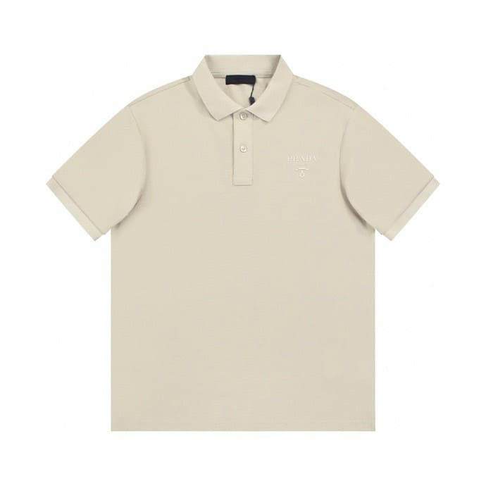 ÁO PRADA POLO SHIRT MÀU KEM UNISEX