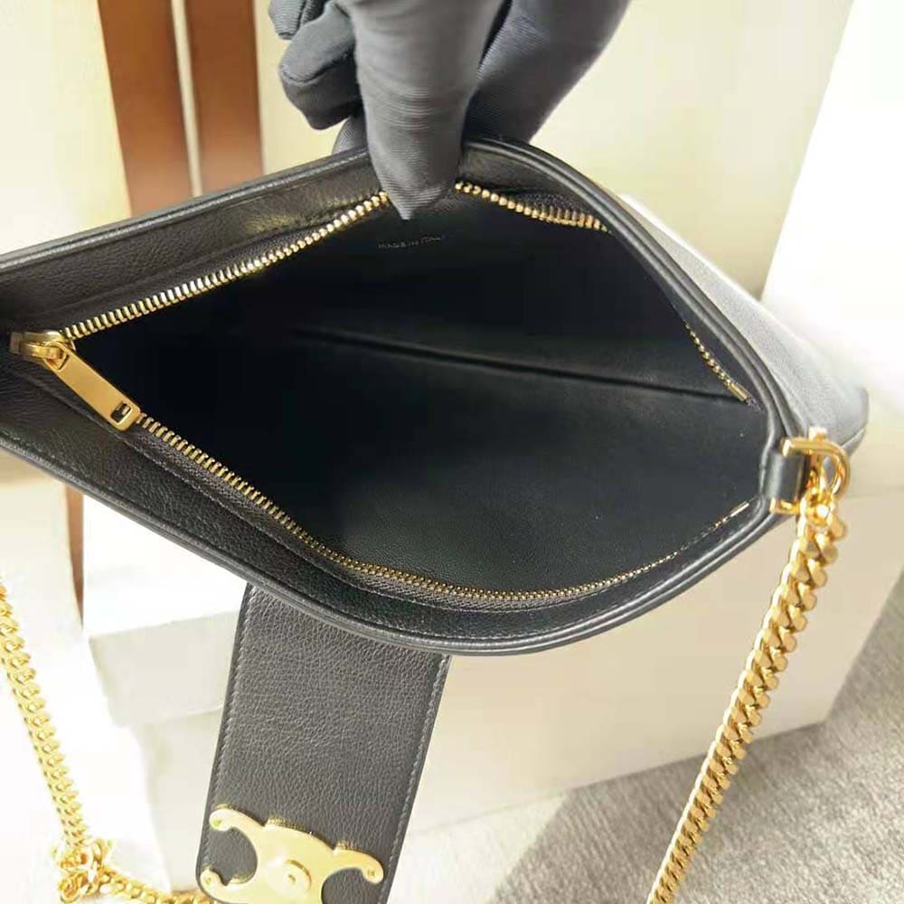 TÚI Celine Women Medium Wiltern Bag in Smooth Calfskin-Black