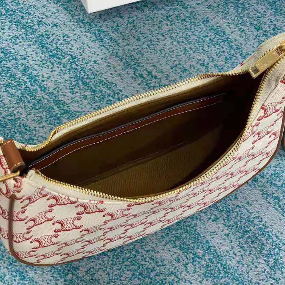 TÚI Celine Women Ava Bag in Triomphe Canvas and Calfskin