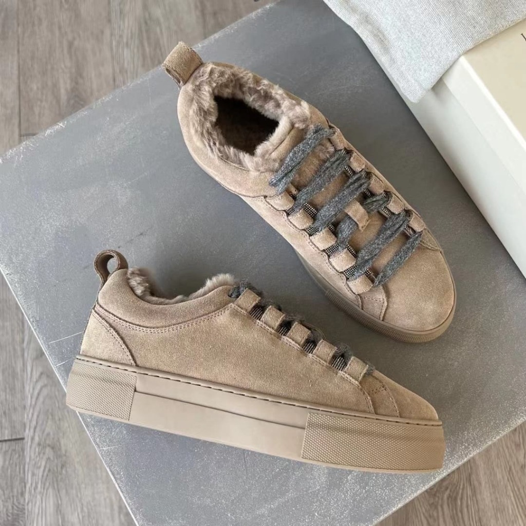 GIÀY BRUNELLO CUCINELLI SNEAKERS LOW TOP SHOES AAA DA LỘN LÓT LÔNG