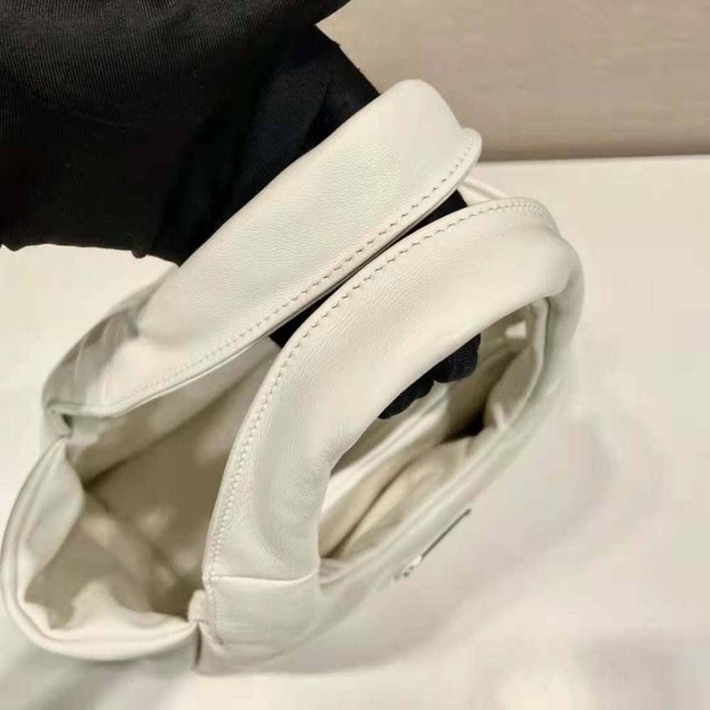 TÚI Prada Women Medium Padded Prada Soft Nappa Leather Bag-White
