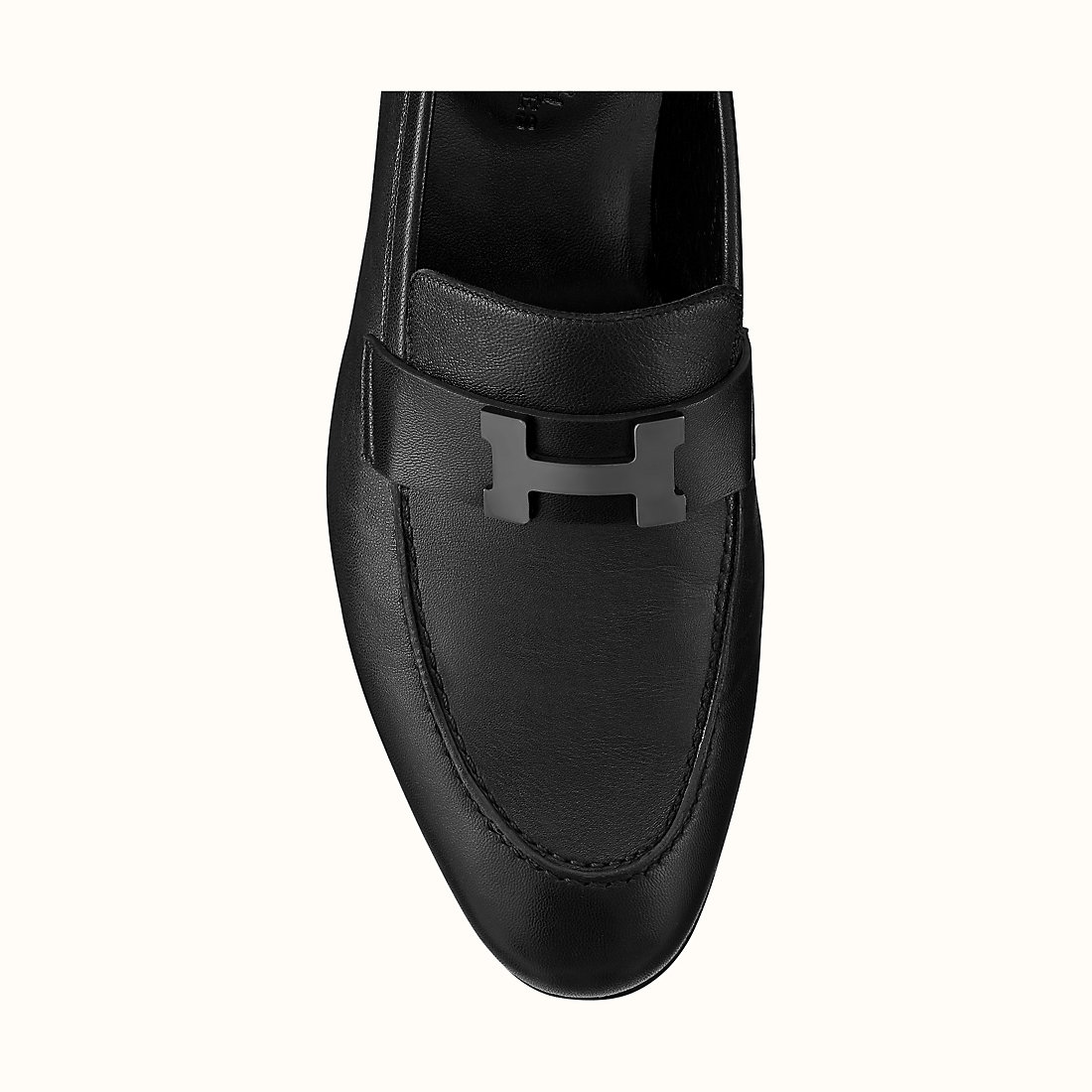 GIÀY HERMES PARIS LOAFER COWHIDE LEATHER BLACK SS2022