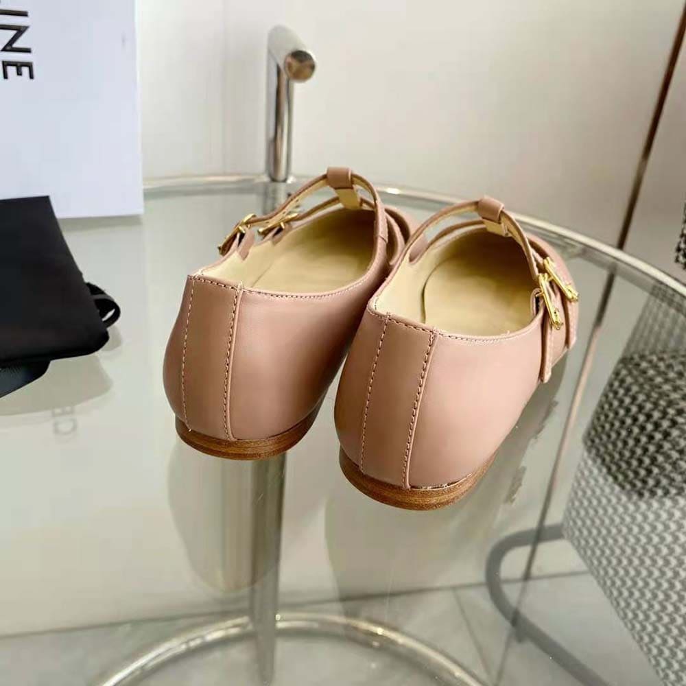 GIÀY Celine Women Les Ballerines Celine Double Strap Mary Jane in Lambskin