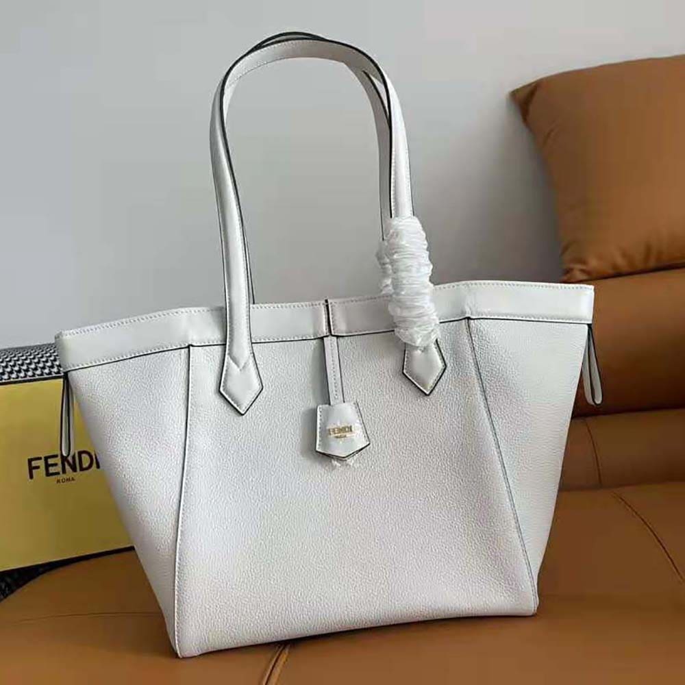 TÚI FENDI Women Origami Medium White Leather Bag