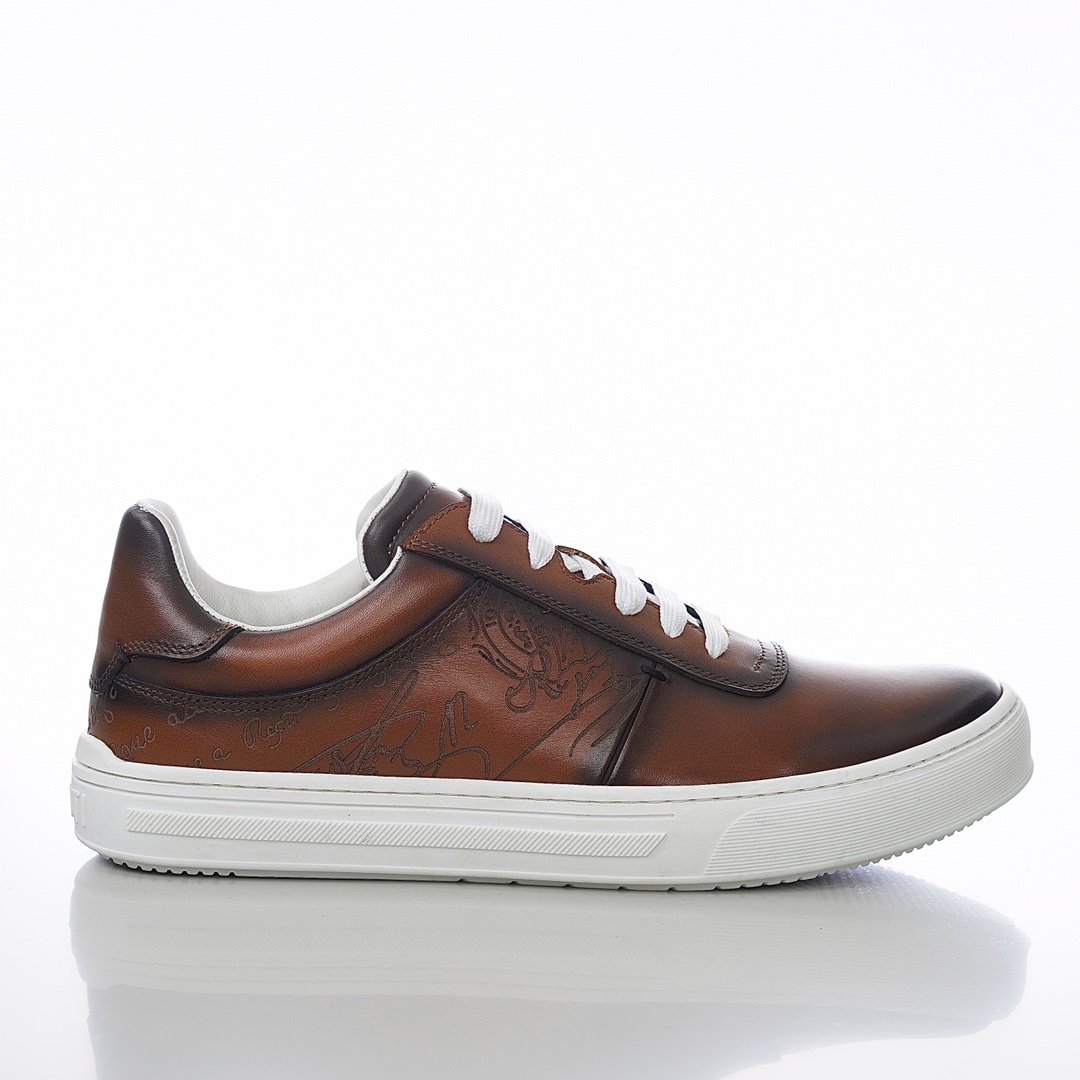 GIÀY BERLUTI PATINA LEATHER SNEAKER SHOES AAA