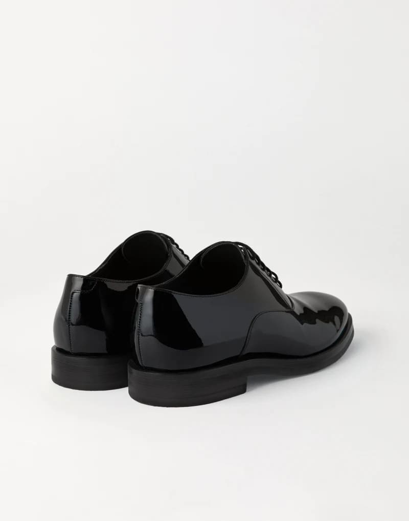 GIÀY BRUNELLO CUCINELLI OXFORD PATENT CALFSKIN SHOES AAA DA BÊ BÓNG