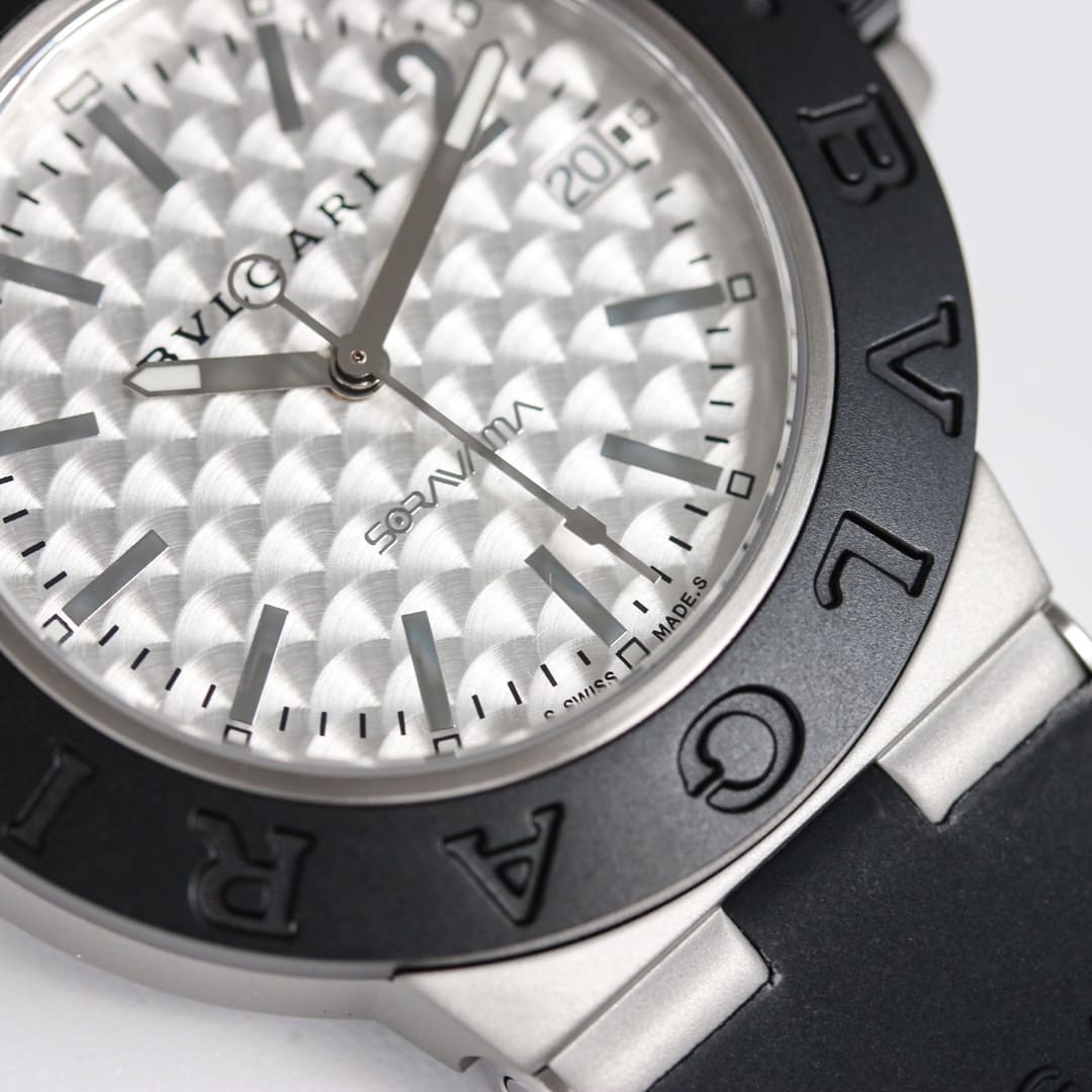 Đồng hồ BVLGARI Aluminium Automatic mặt số màu trắng