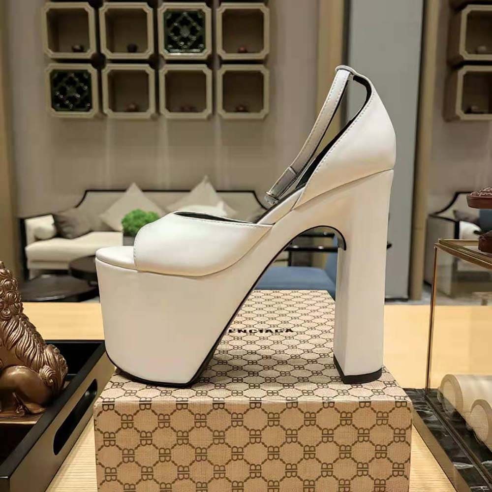 GIÀY Balenciaga Women Camden 160mm Sandal in Optic White