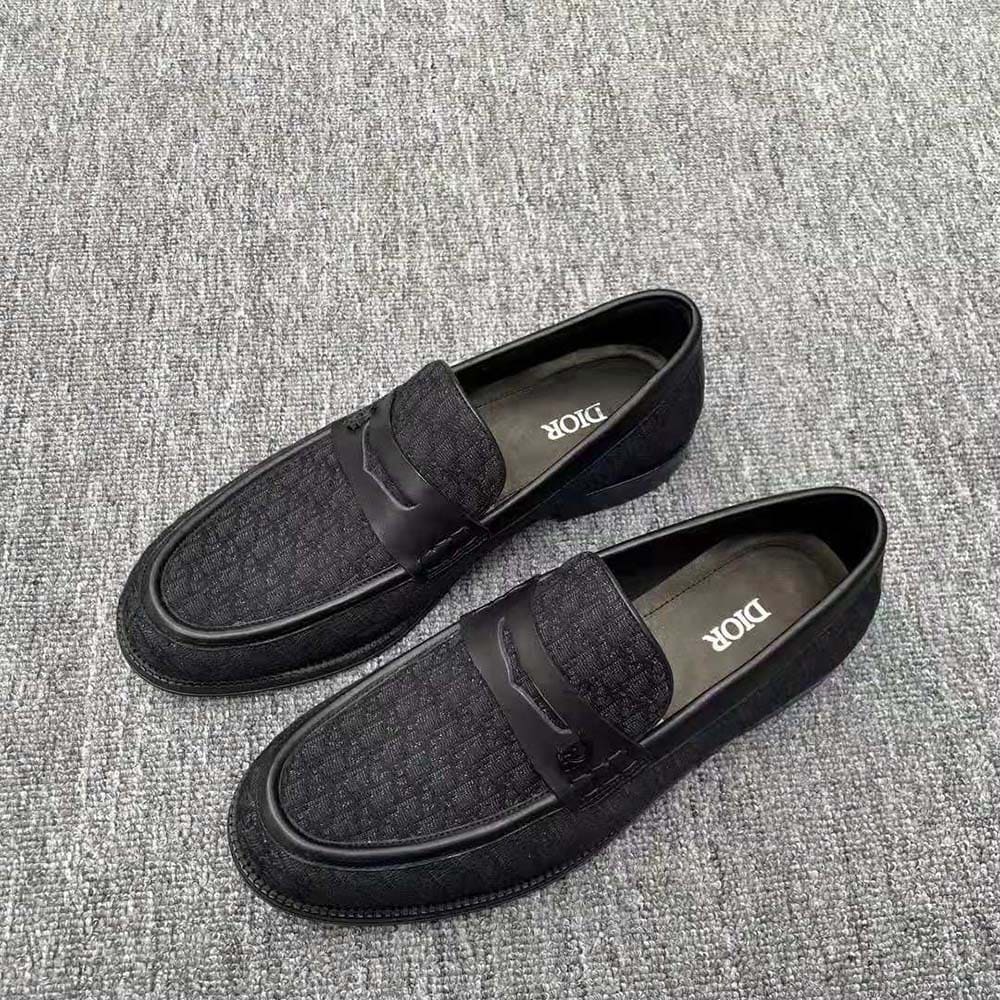 GIÀY DIOR Granville Loafer Black Dior Oblique Jacquard